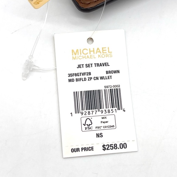 Michael Kors Medium Zip Corner Wallet Brown - Picture 7 of 7